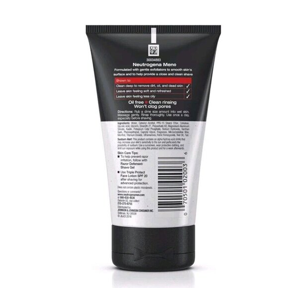 NEW Neutrogena Men Exfoliating Razor Defense Daily Shave Face Scrub Conditioning - Picture 2 of 2